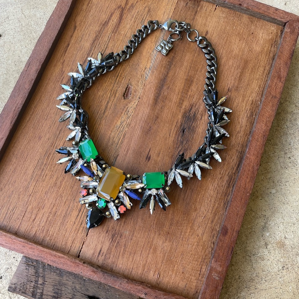 BCBGMAXAZRIA Gunmetal Statement Necklace